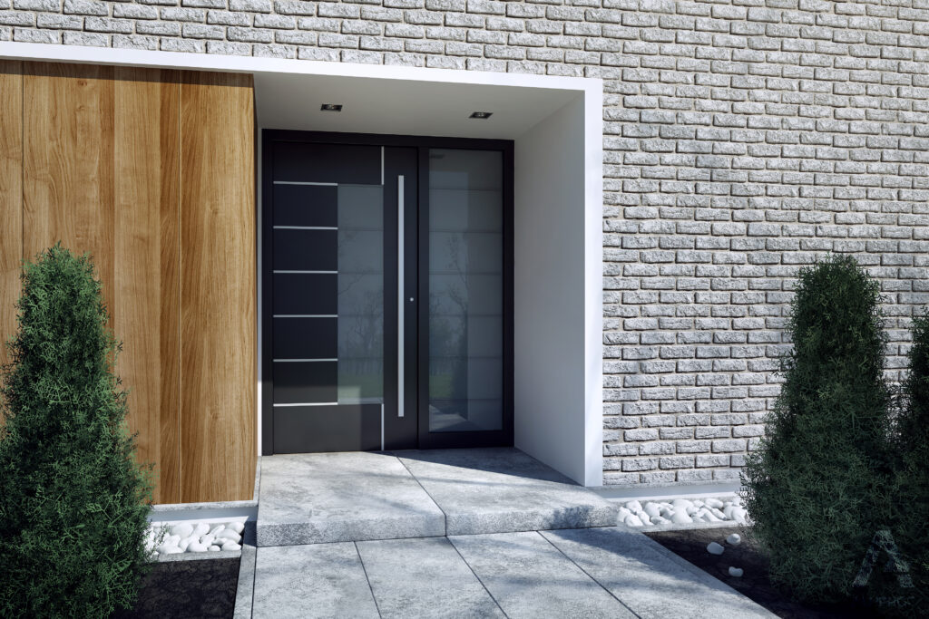 Panel door aluminium voordeur met panelen